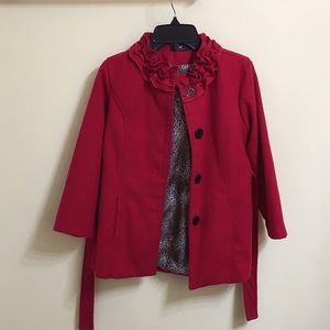 Little girls red coat